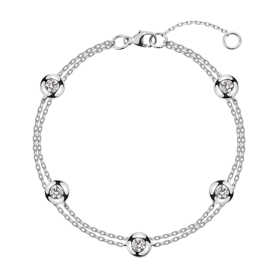 Náramok s diamantmi Double dots