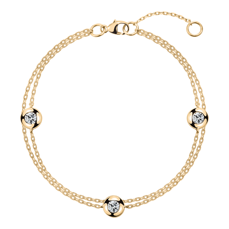 Náramok s diamantmi Double Dots