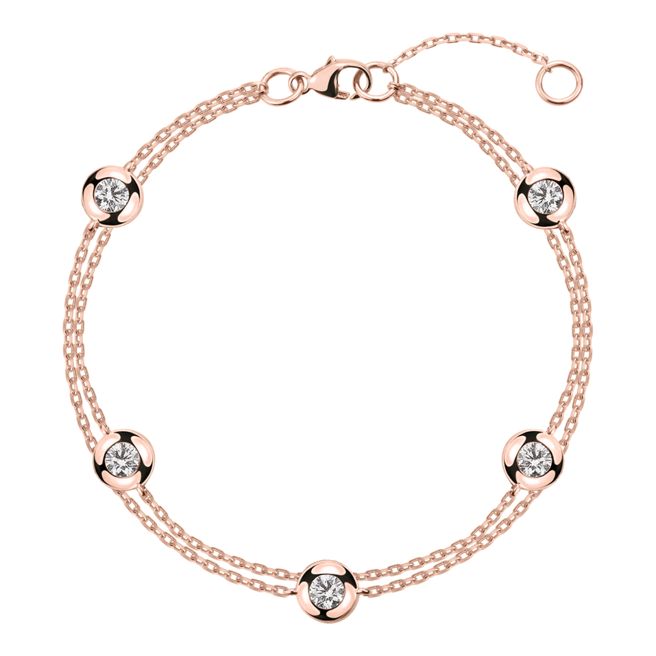 Náramok s diamantmi Double Dots