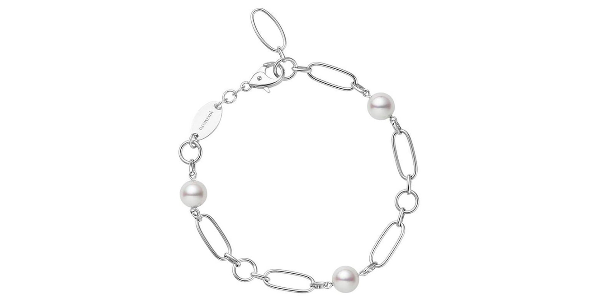 Náramok s morskými bielymi perlami M Code