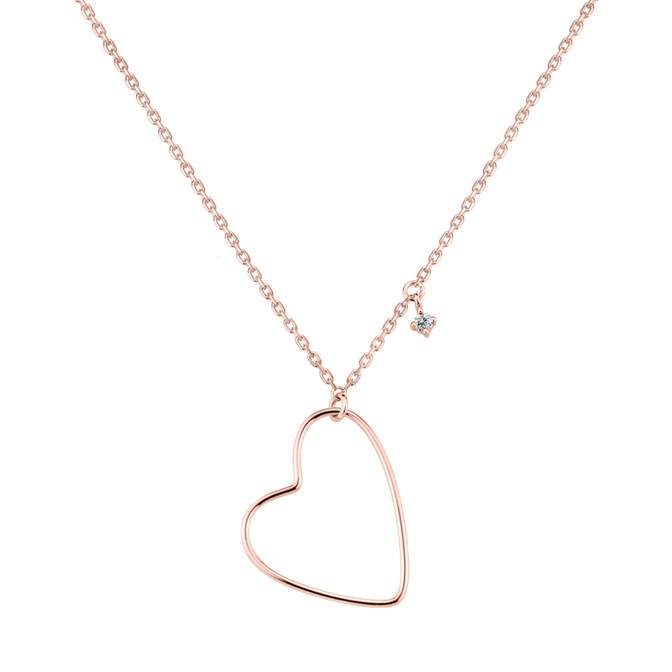 Náhrdelník s diamantom Heartbeat Haven