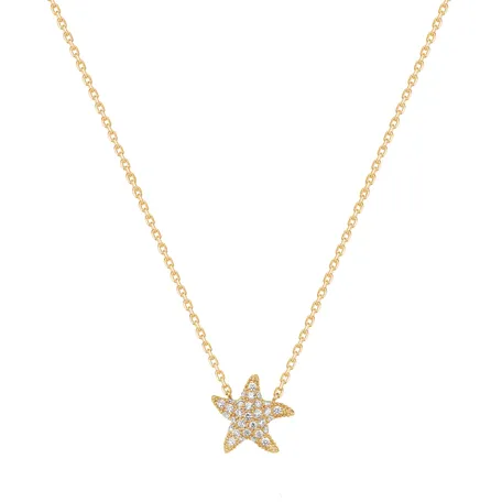 Náhrdelník s diamantmi Starfish