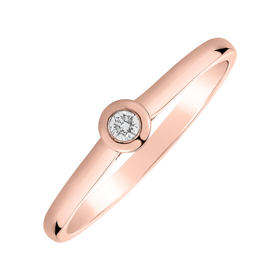 Prsteň s diamantom Classy Dot
