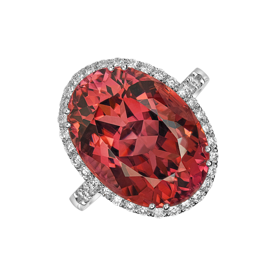 Prsteň s diamantmi a turmalínom Sigrid