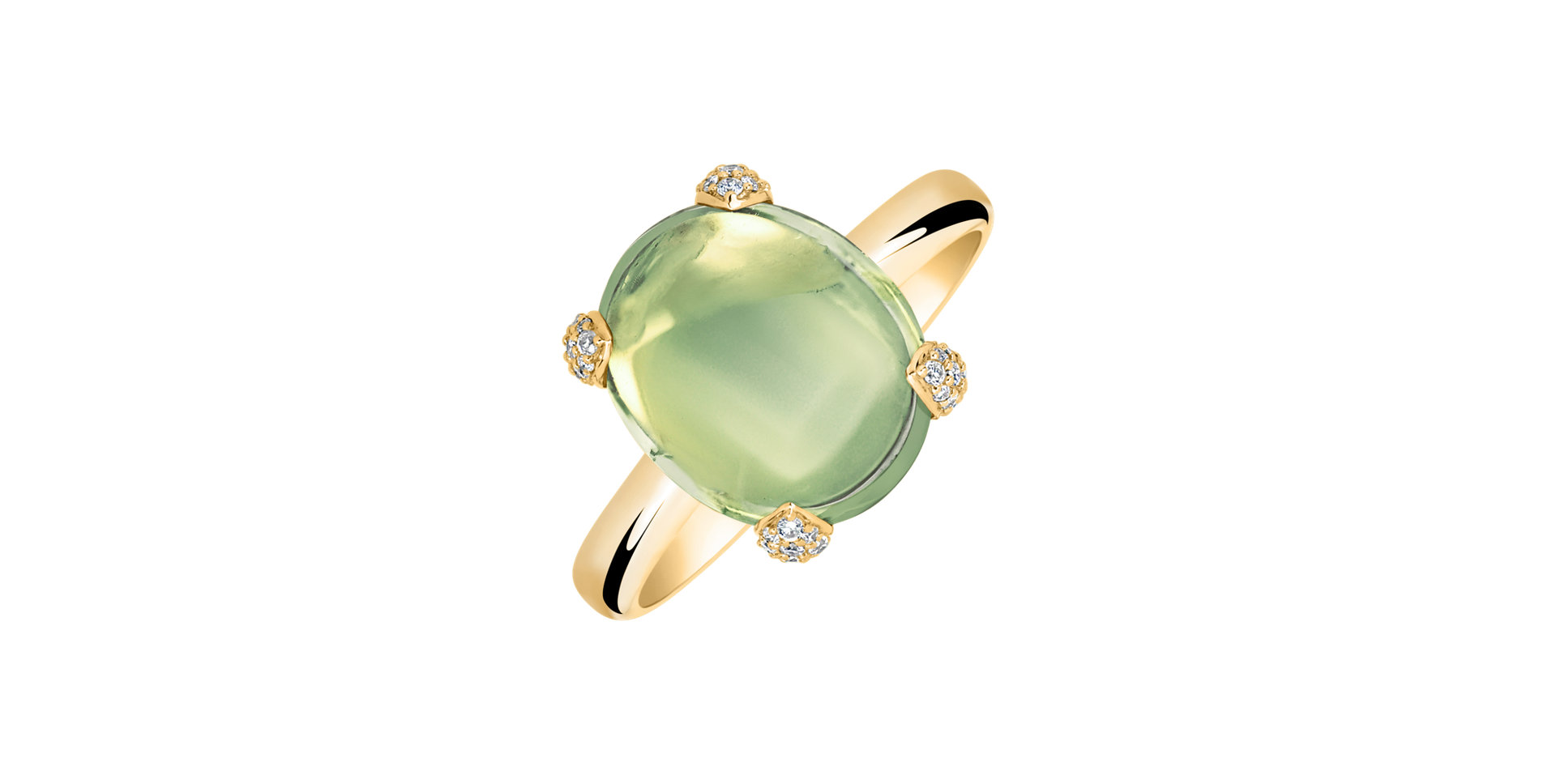 Prsteň s diamantmi a turmalínom Destri