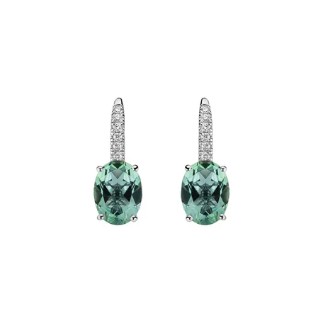 Náušnice s diamantmi a turmalínom Iris Elegance