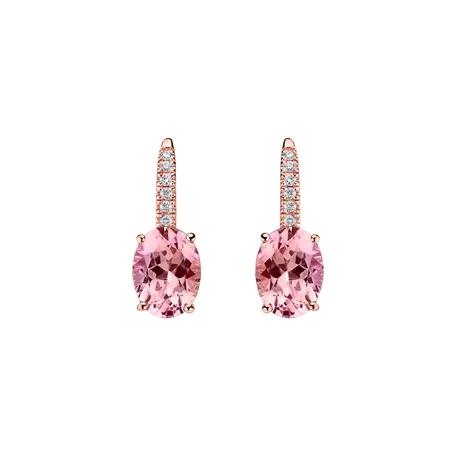 Náušnice s diamantmi a turmalínom Iris Elegance