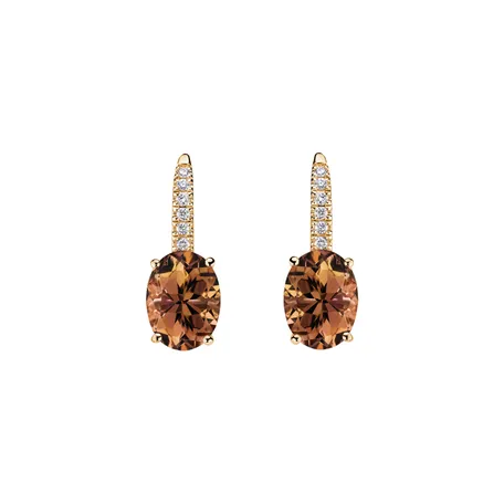 Náušnice s diamantmi a turmalínom Iris Elegance