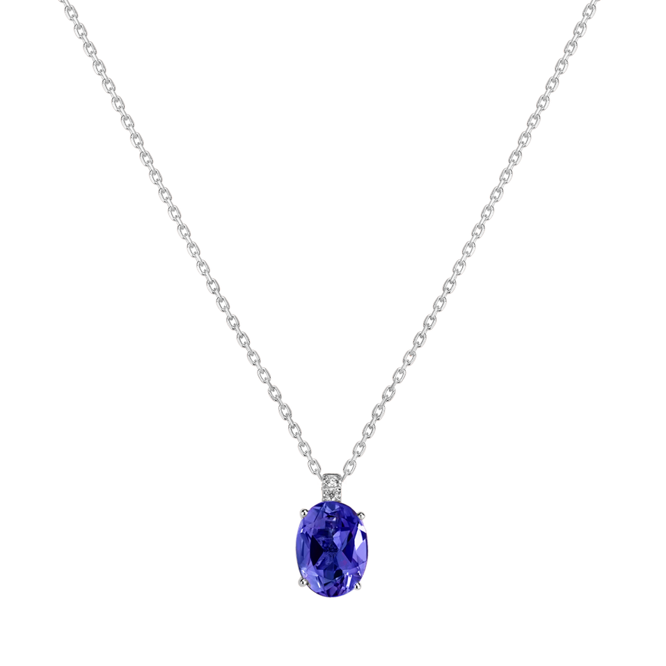 Náhrdelník s diamantmi a tanzanitom Aurora
