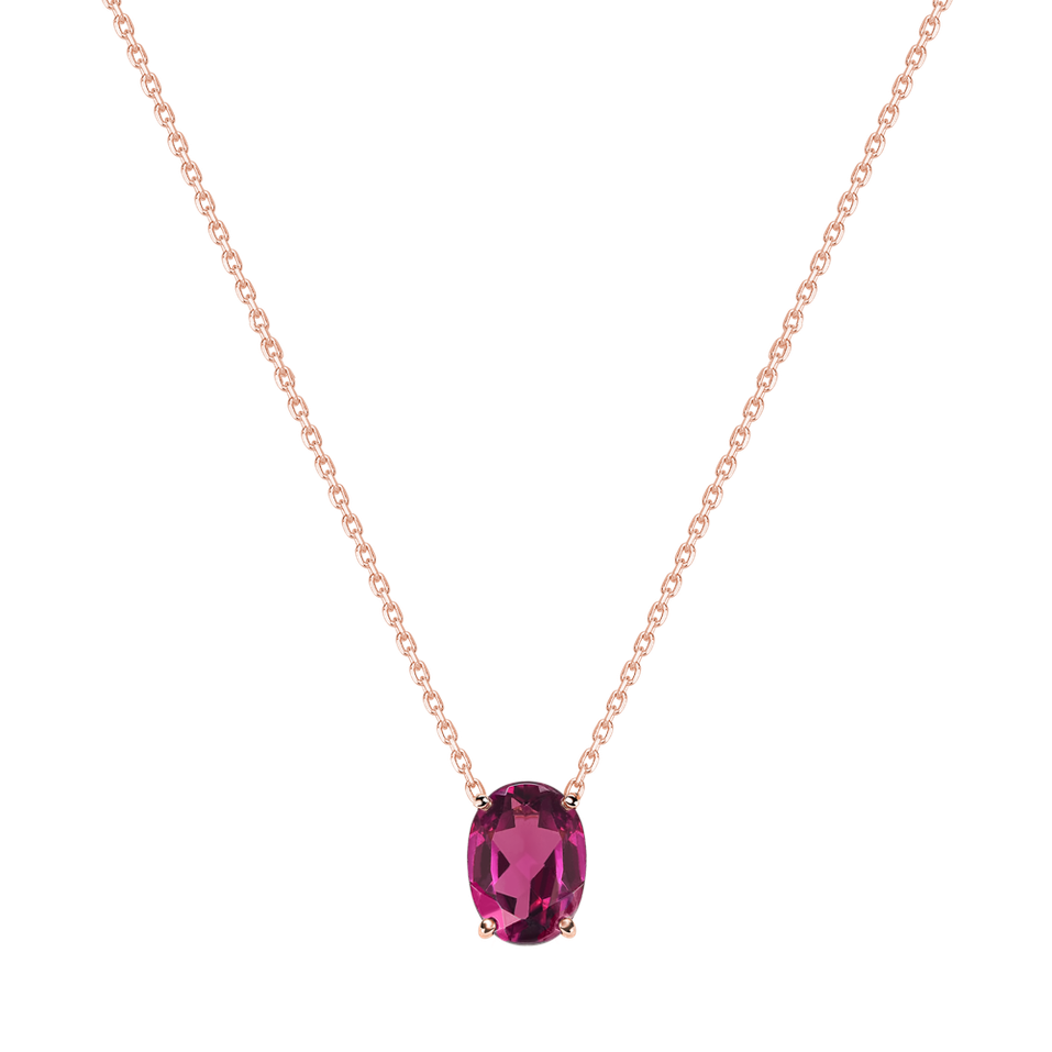 Náhrdleník s rhodolitom Mystic Abyss
