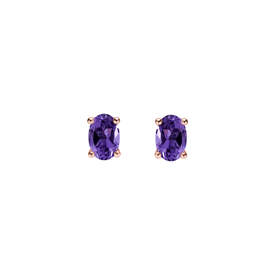Náušnice s ametystom Mystic Abyss