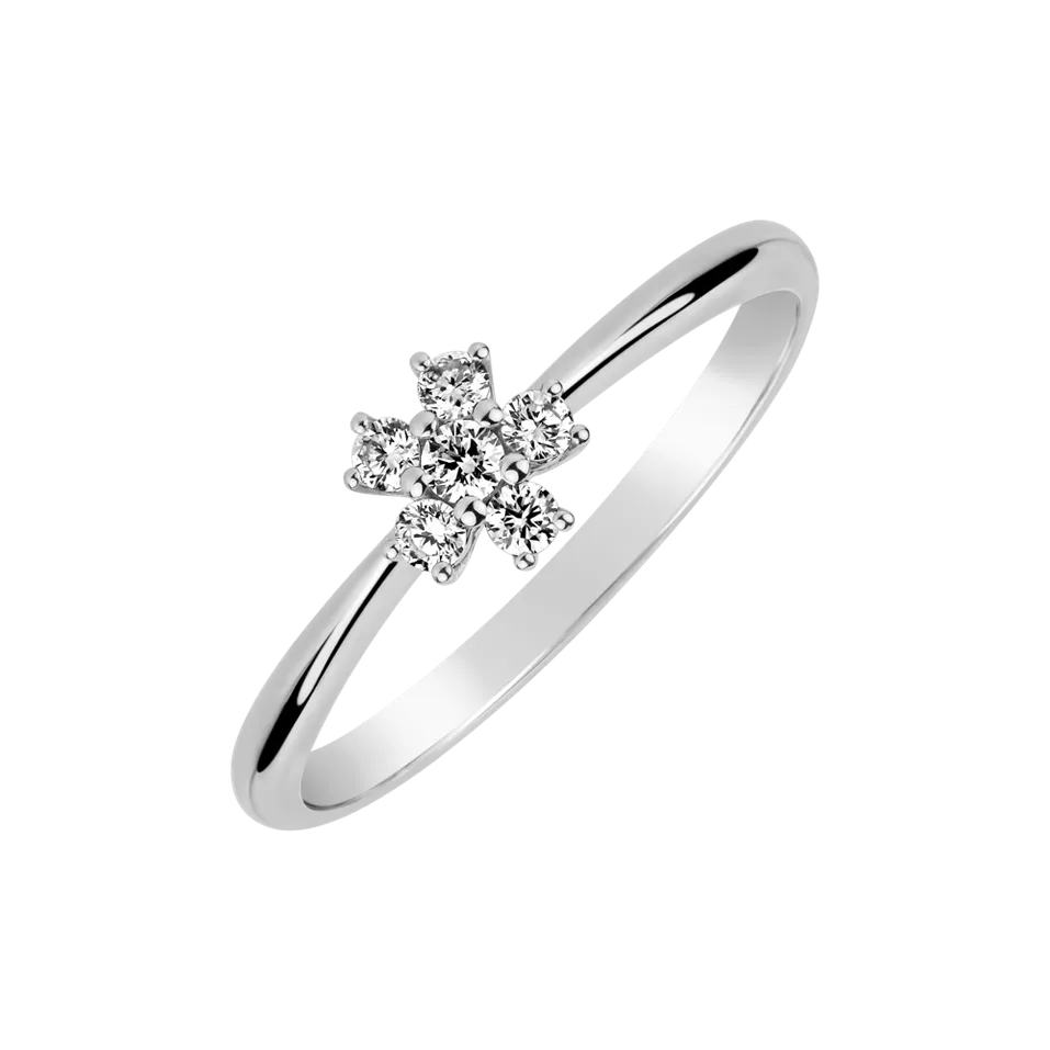 Prsteň s diamantmi Miracle Flower