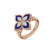 Prsteň s diamantmi a lapis lazuli Princess Flower2