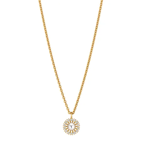 Náhrdelník s diamantmi a perlou Swing Boho Pearl