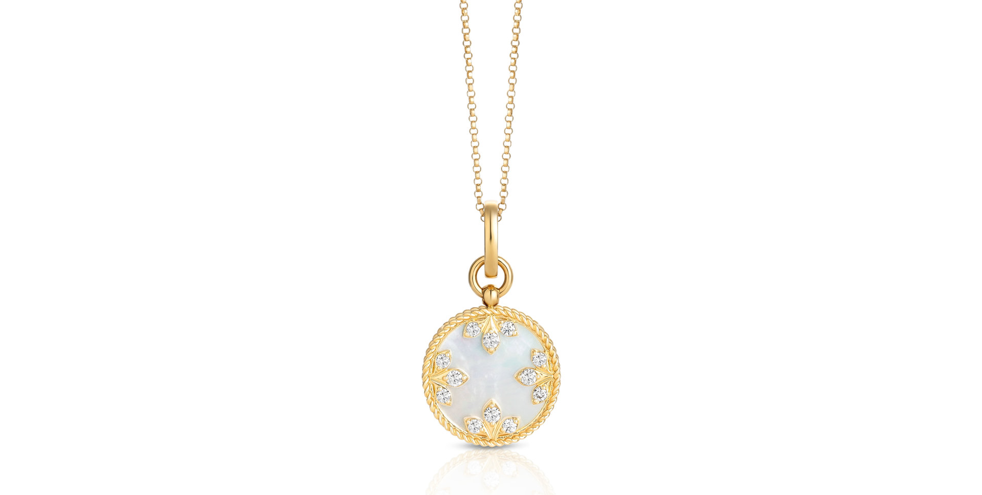 Náhrdelník s diamantmi a perleťou Venetian Medallions