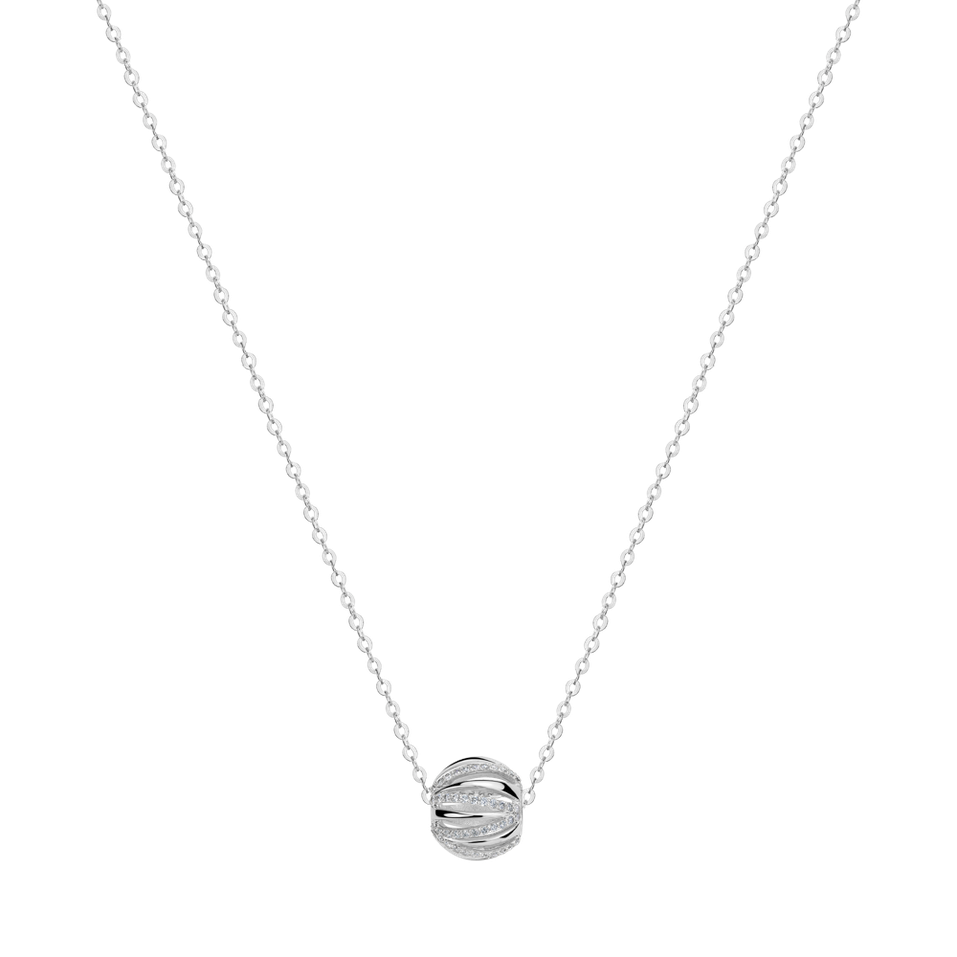 Náhrdelník s diamantmi Golden Ball