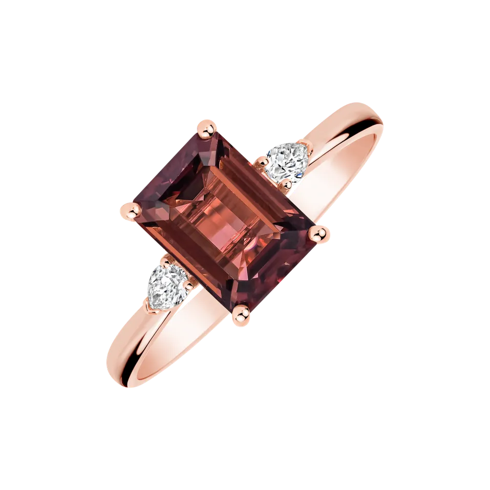 Prsteň s diamantmi a turmalínom Royal Cordelia