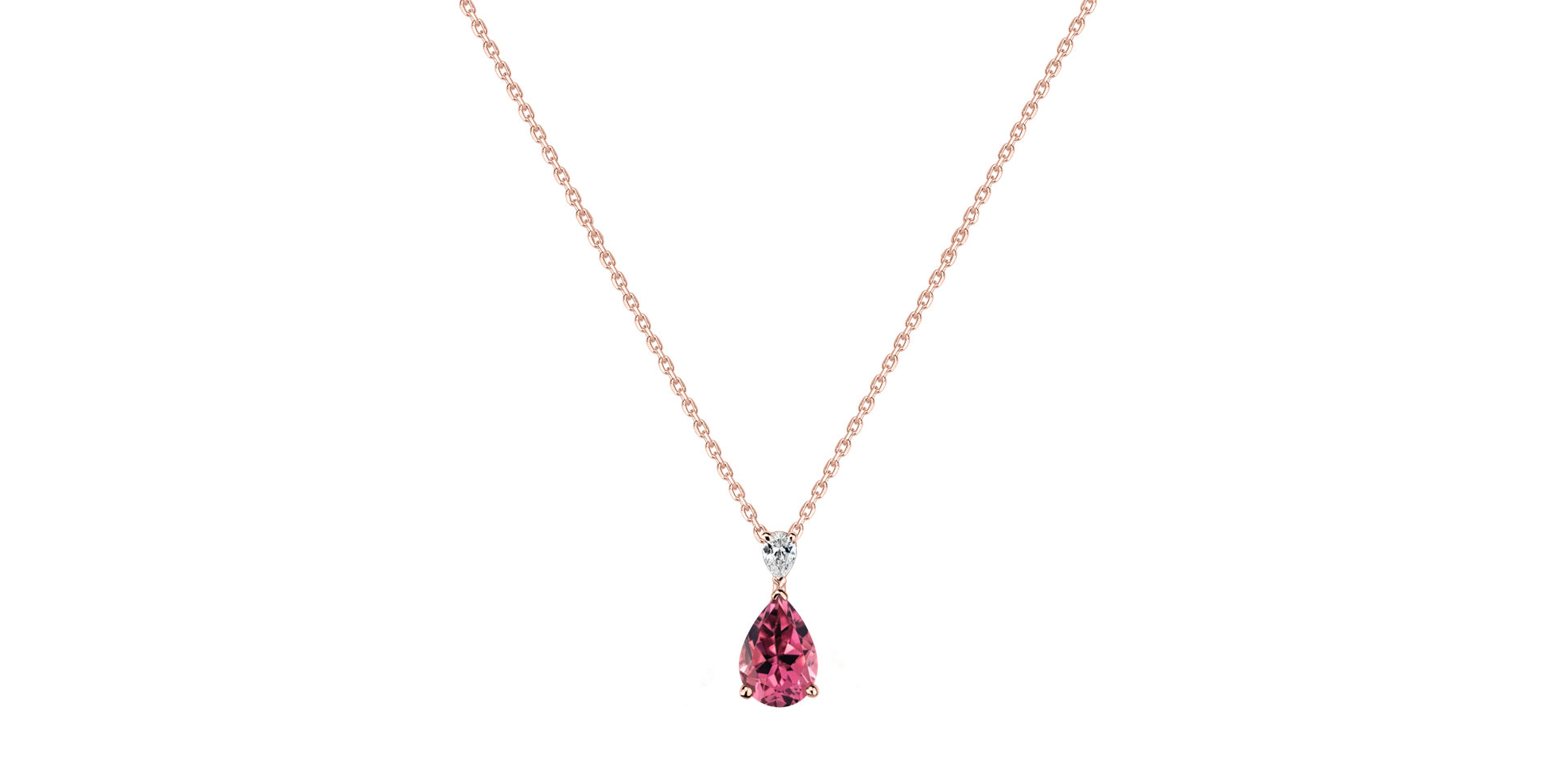 Náhrdelník s diamantom a turmalínom Whispers of Avalon