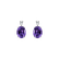 Náušnice s diamantom a ametystom Royal Aura2