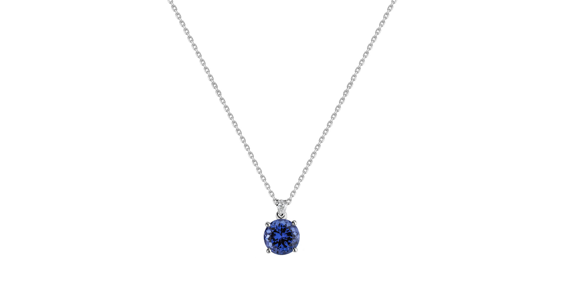 Náhrdelník s diamantom a tanzanitom Seraphina