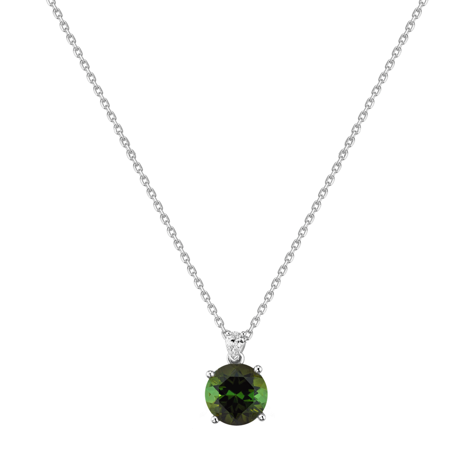 Náhrdelník s diamantom a turmalínom Seraphina