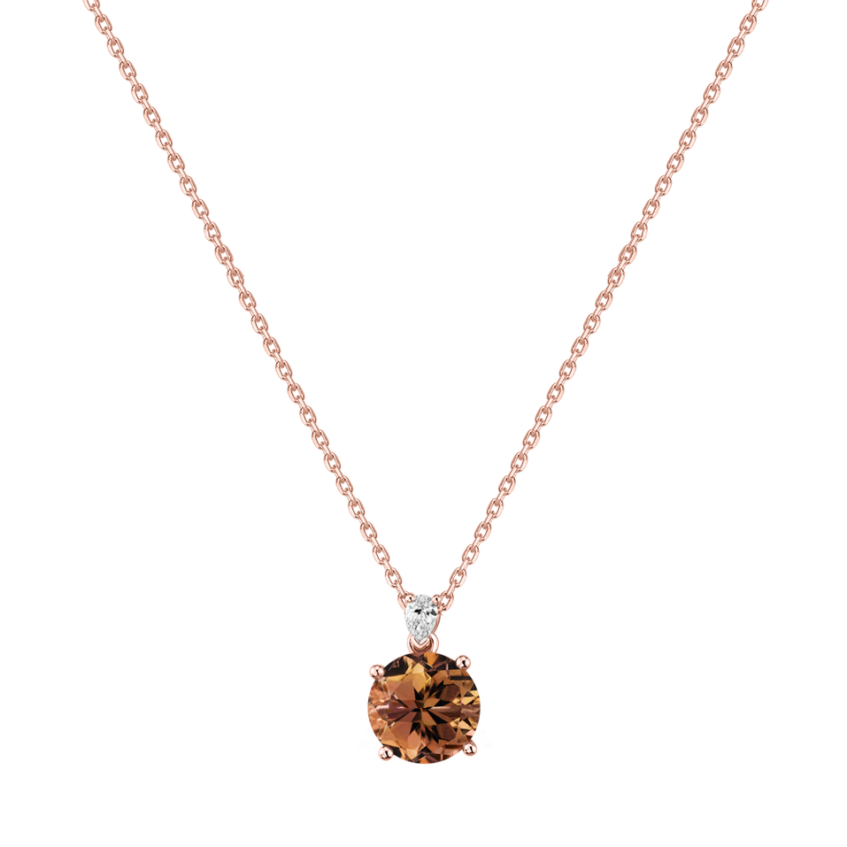 Náhrdelník s diamantom a turmalínom Seraphina