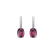 Náušnice s diamantmi a rhodolitom Lucrezia2