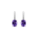 Náušnice s diamantmi a ametystom Lucrezia2