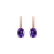 Náušnice s diamantmi a ametystom Lucrezia2