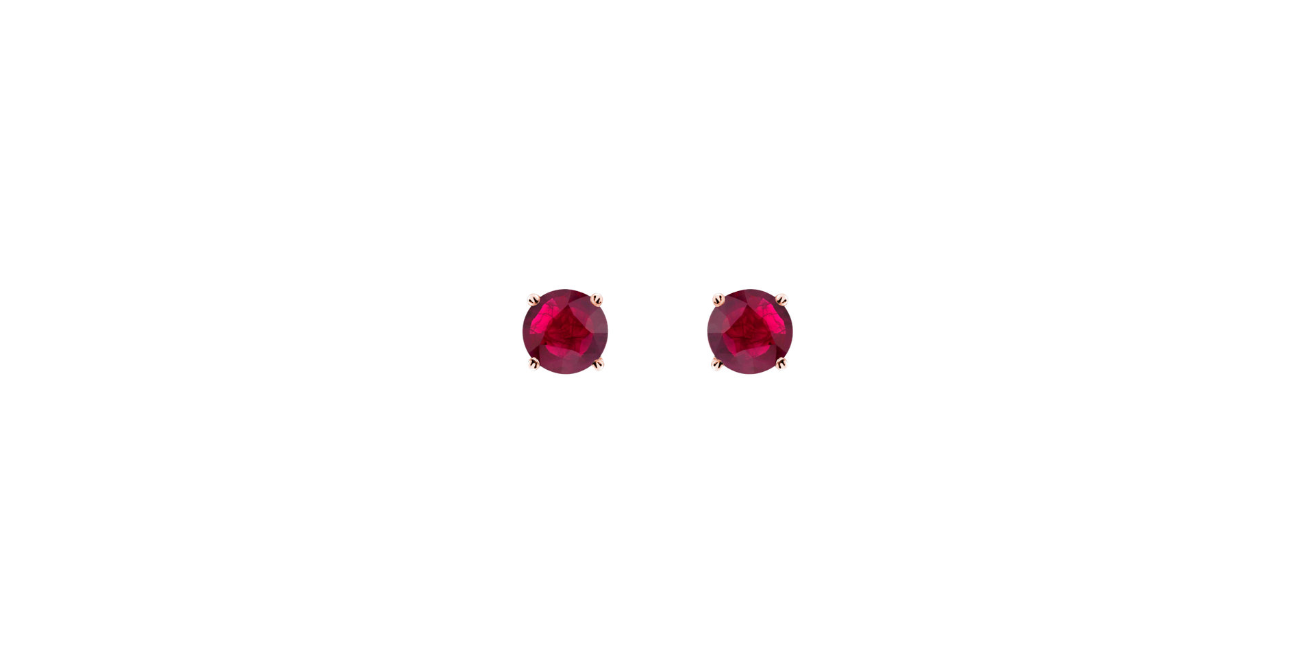 Náušnice s rubínom Orbs