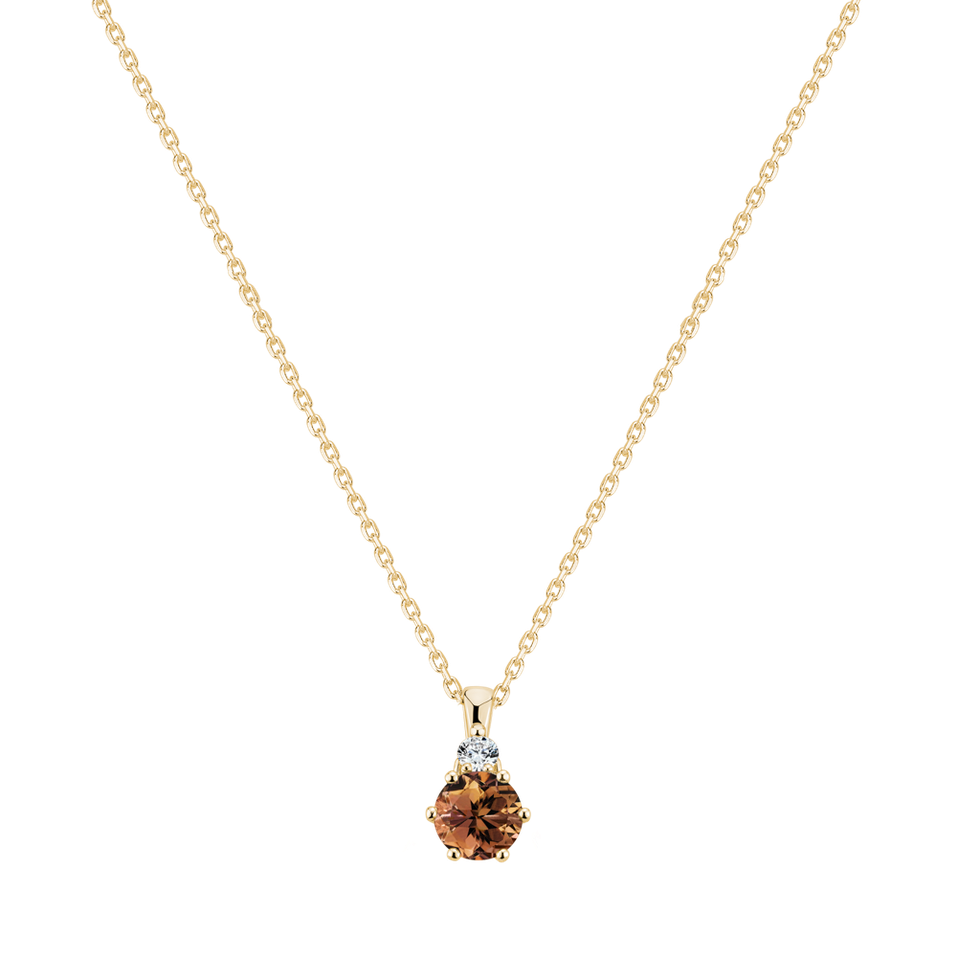 Náhrdelník s diamantom a turmalínom Diamara