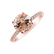 Prsteň s diamantmi a morganitom Bethy2