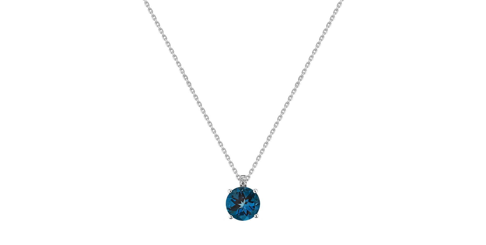 Náhrdelník s diamantmi a topásom Bethy