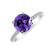 Prsteň s diamantmi a ametystom Bethy2