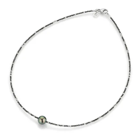 Náhrdelník s diamantmi a perlou Castaway