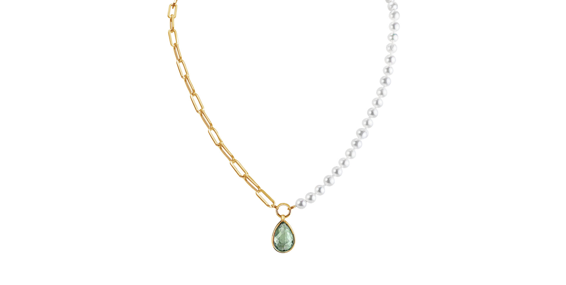 Náhrdelník s perlami a ametystom Rosemary Twilight