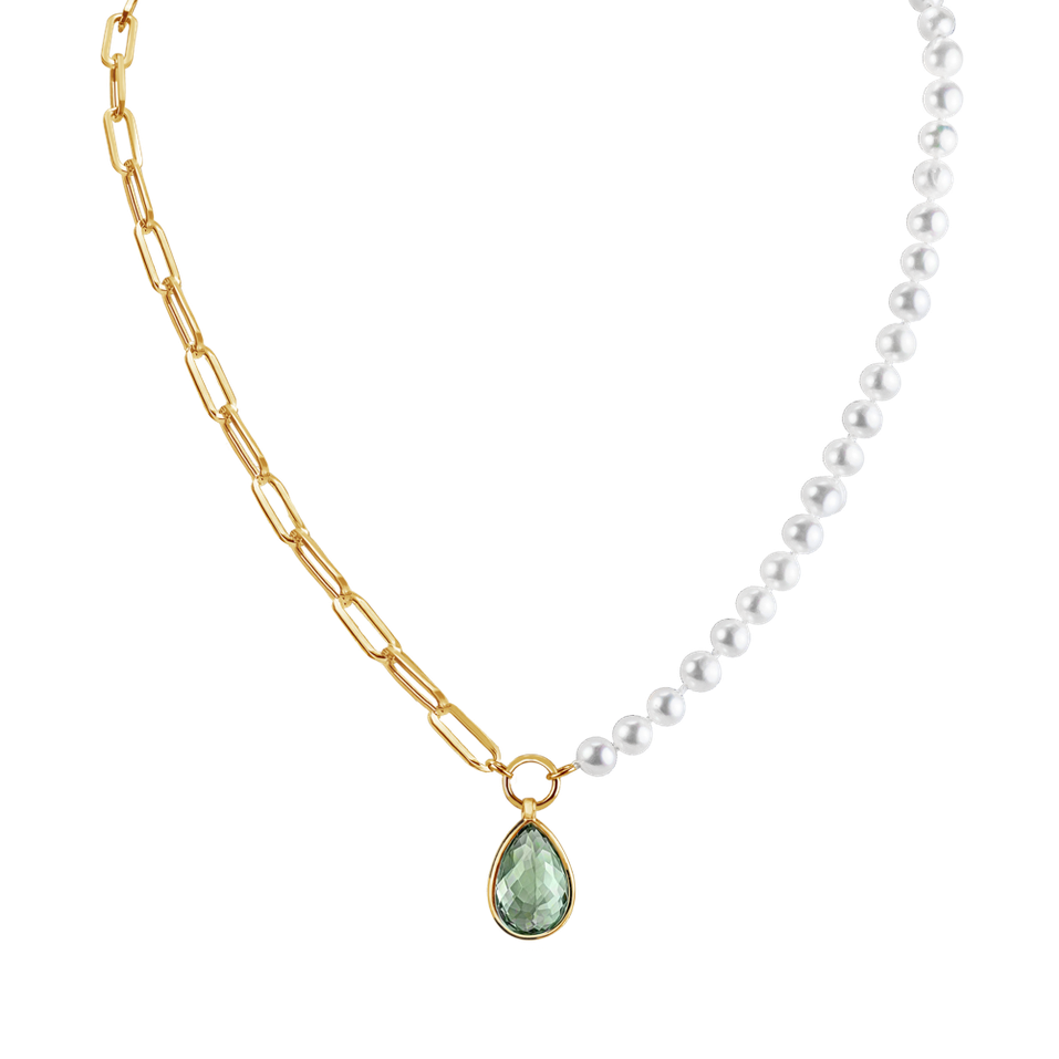 Náhrdelník s perlami a ametystom Rosemary Twilight