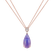 Náhrdelník s diamantmi a ametystom Lavender Tear2