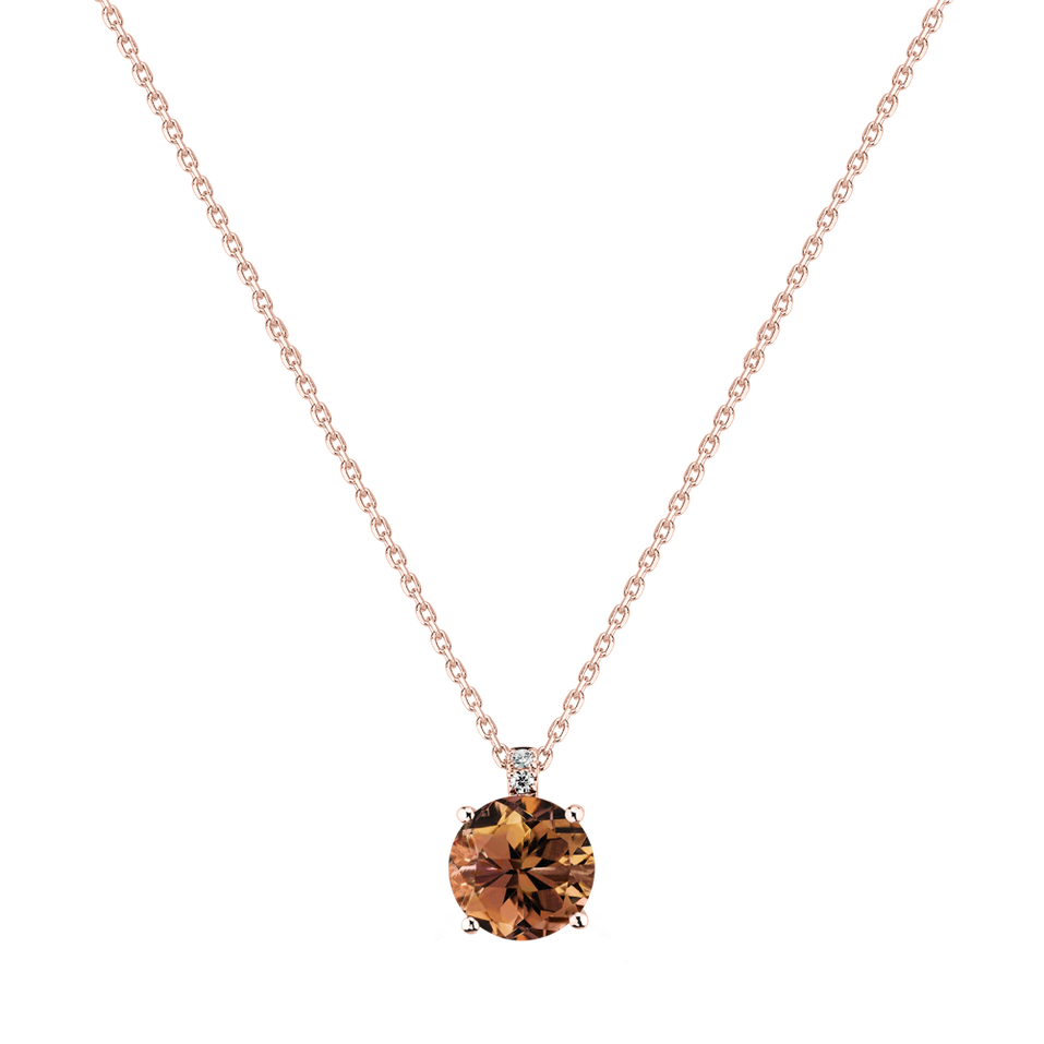 Náhrdelník s diamantmi a turmalínom Bethy