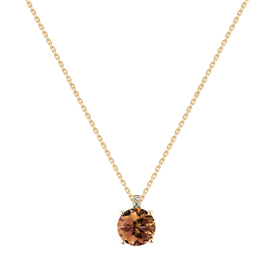 Náhrdelník s diamantmi a turmalínom Bethy