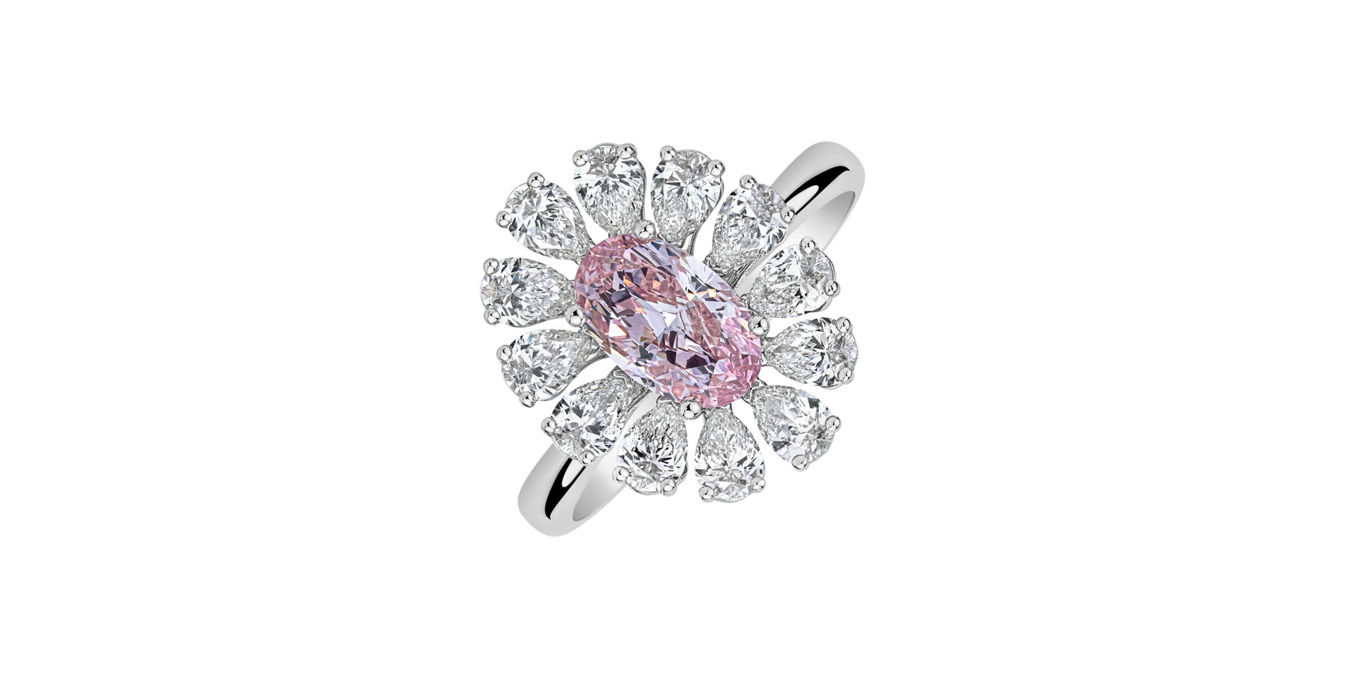 Prsteň s diamantmi Petal of the Wind