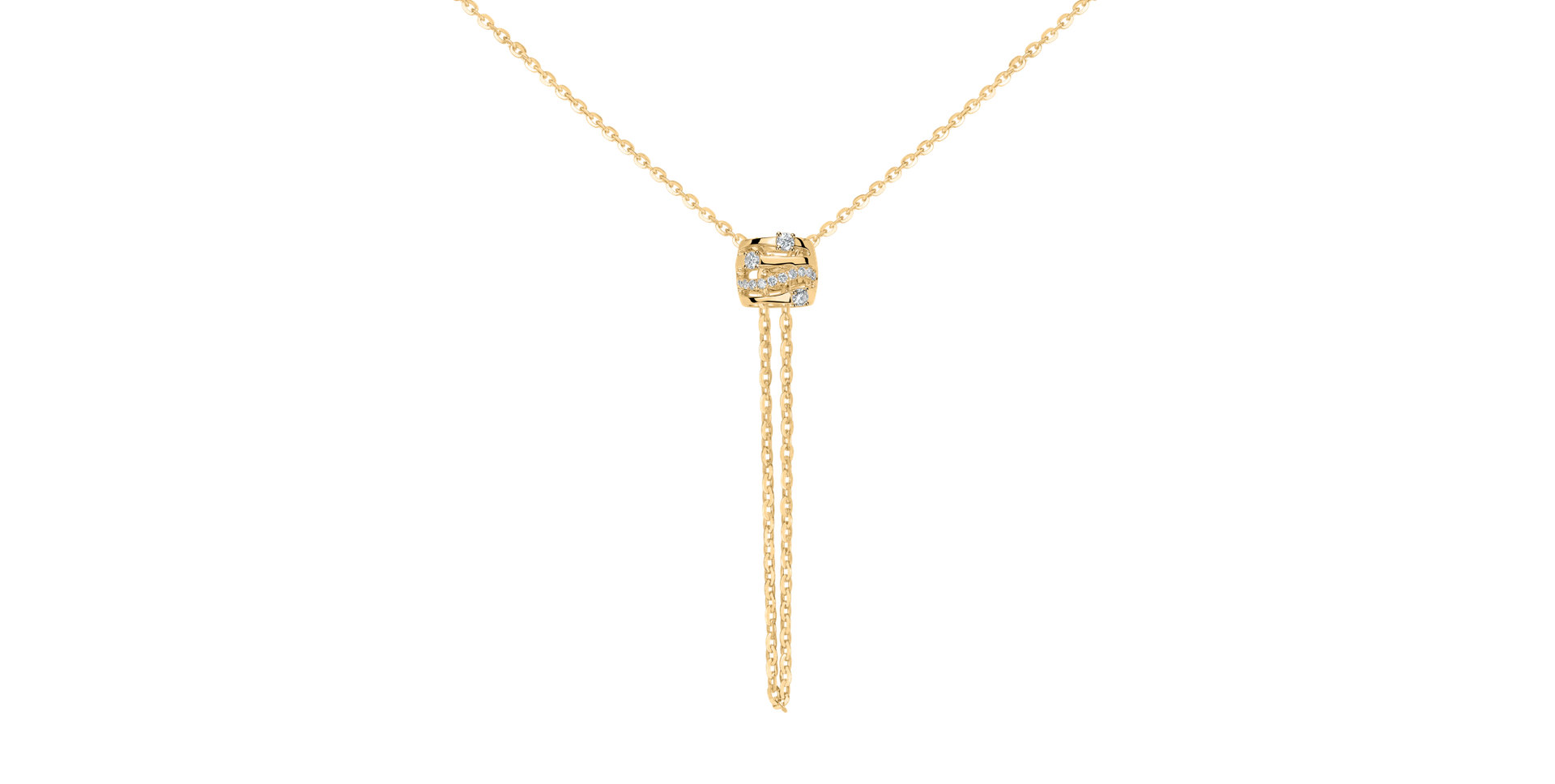 Náhrdelník s diamantmi Golden Verse