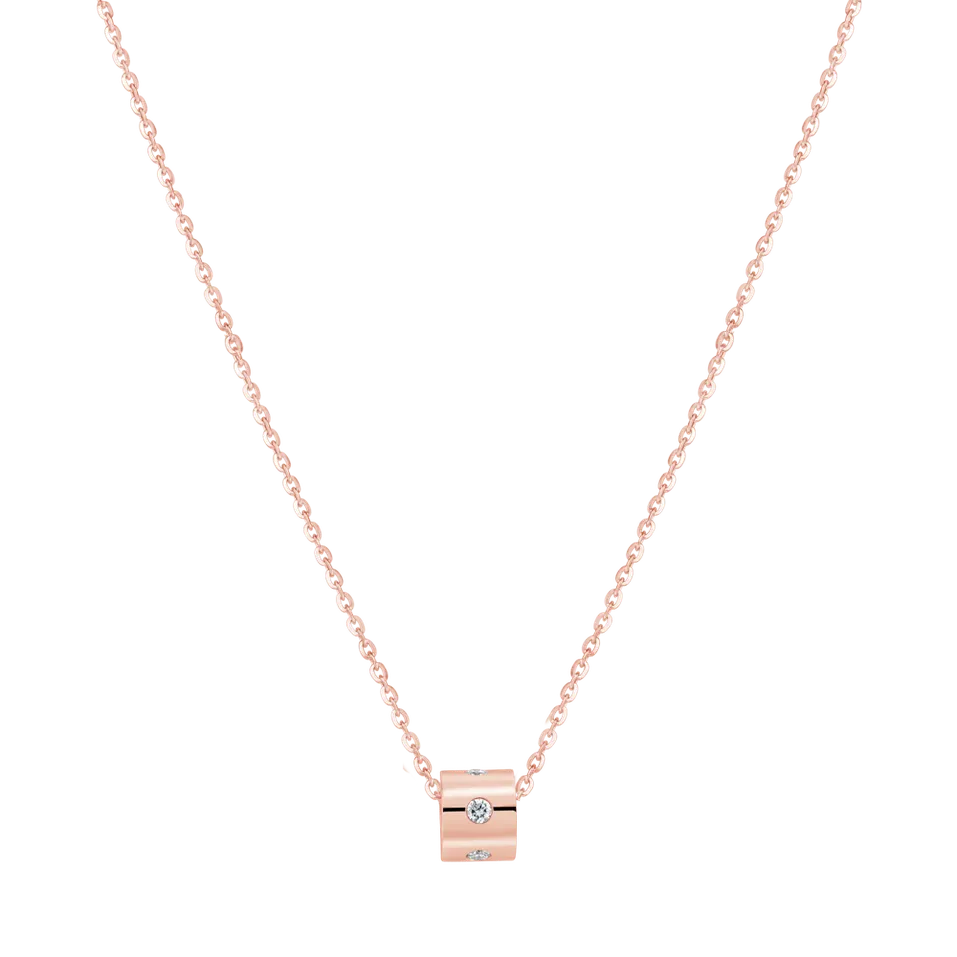 Náhrdelník s diamantmi Glittering Line