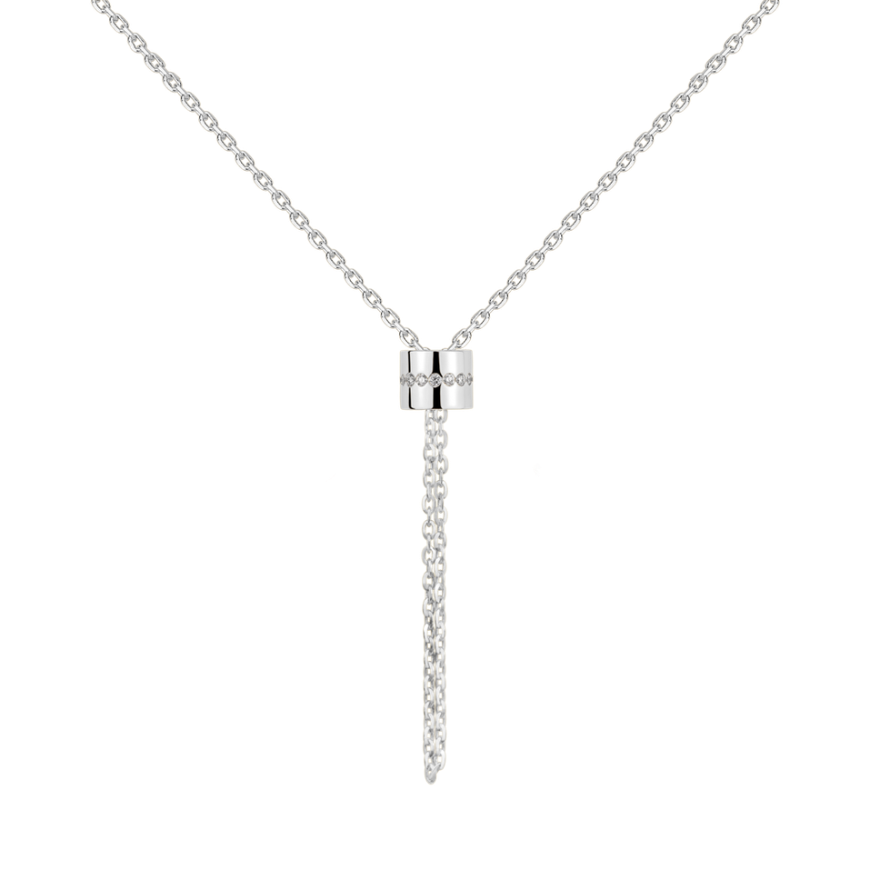 Náhrdelník s diamantmi Infinity Circles