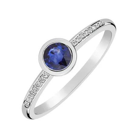 Prsteň s diamantmi a zafírom Regal Sparkle