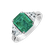 Prsteň s diamantmi a smaragdom Rainforest Tresure2