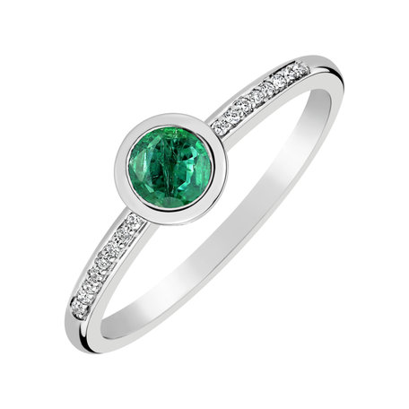 Prsteň s diamantmi a smaragdom Regal Sparkle