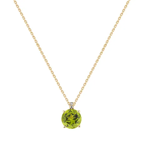 Náhrdelník s diamantmi a peridotom Zorabelle