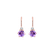 Náušnice s diamantom a ametystom Midnight Serenity2