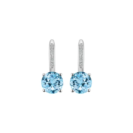 Náušnice s diamantmi a topásom Carleton